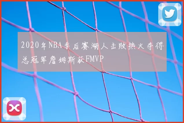 2020年NBA季后赛湖人击败热火夺得总冠军詹姆斯获FMVP